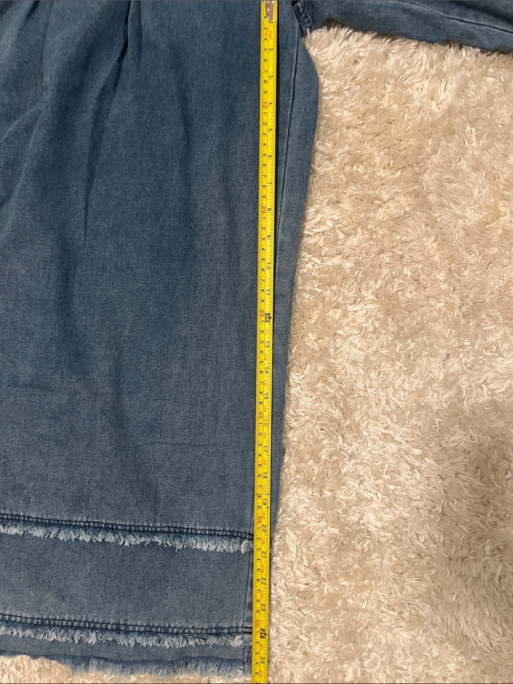 JODIFL Light Blue Wide Leg Denim Culottes - Picture 9 of 9